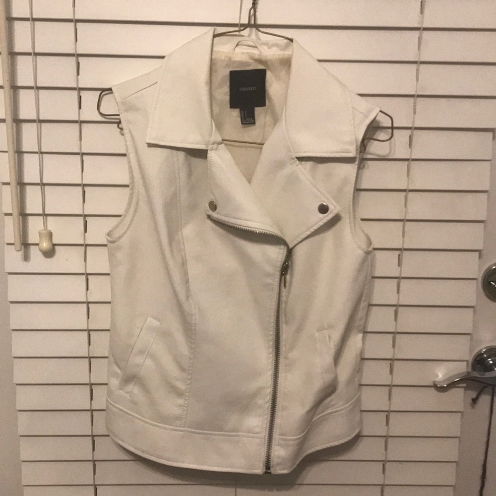 faux leather vest